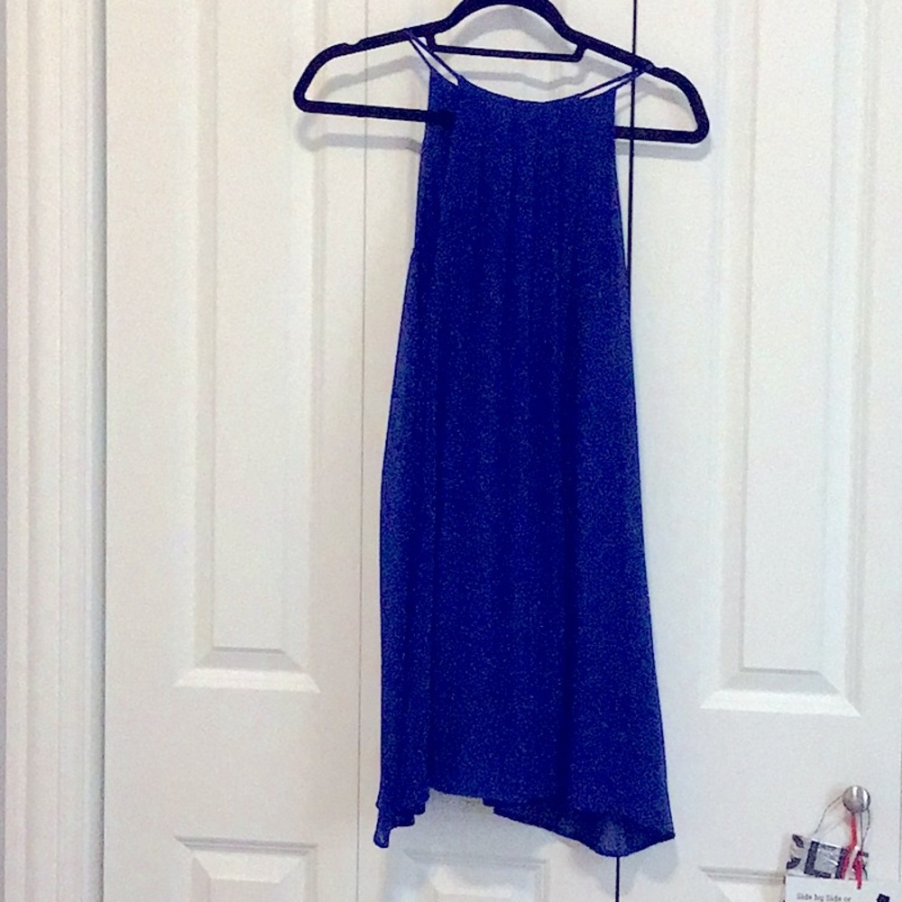 Royal Blue Chiffon Dress